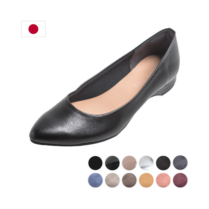 Comfortable Pointed Toe Work Shoes With 2cm Low Heels Japanese Crafts Vismic